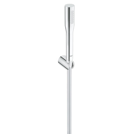 Douchette Grohe cylindrique, pommeau de douche main, finition chromée argentée
