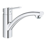 Mitigeur Grohe pour évier, robinet de cuisine, finition chromée, design moderne