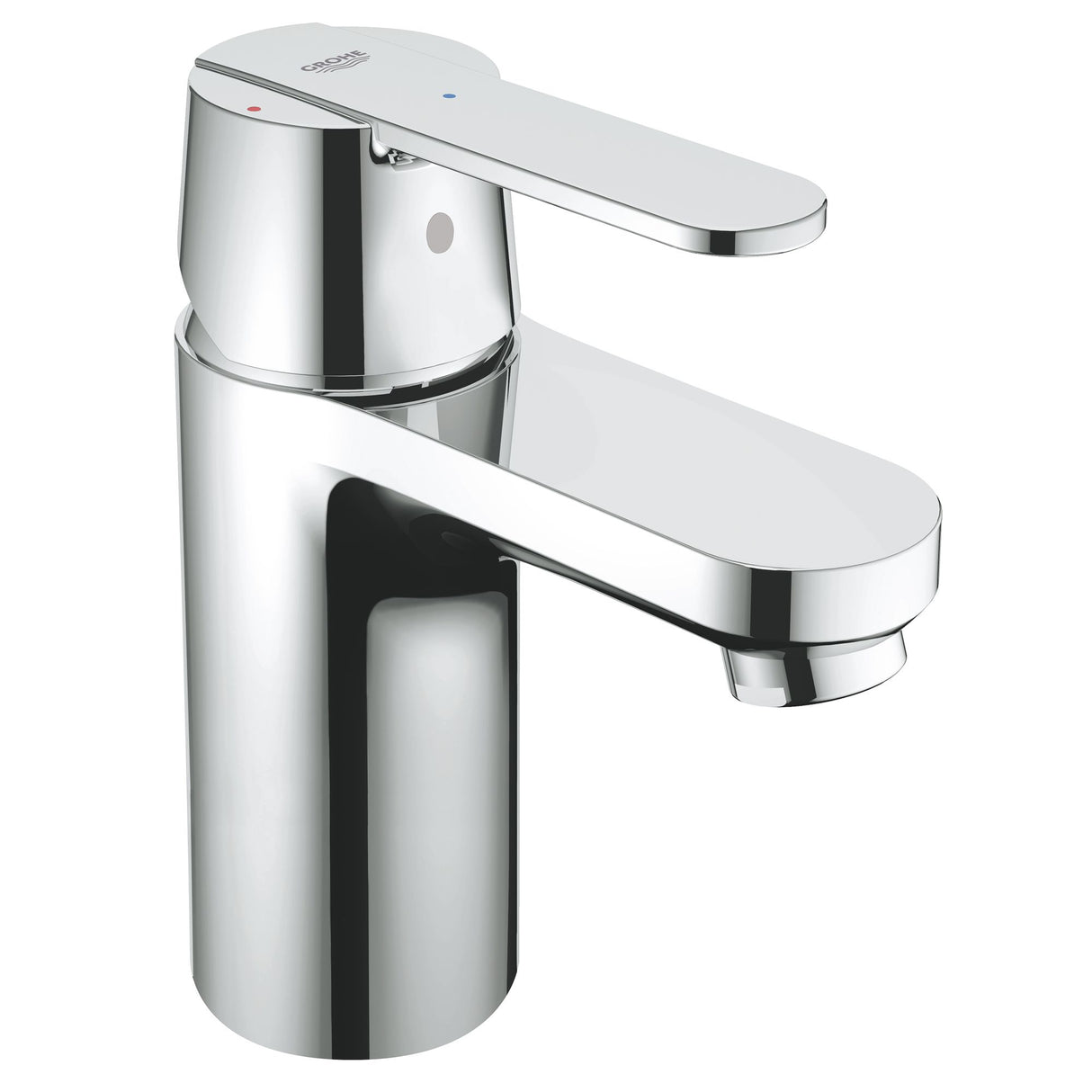 Mitigeur lavabo Grohe chromé, robinet salle de bain, couleur argent brillant