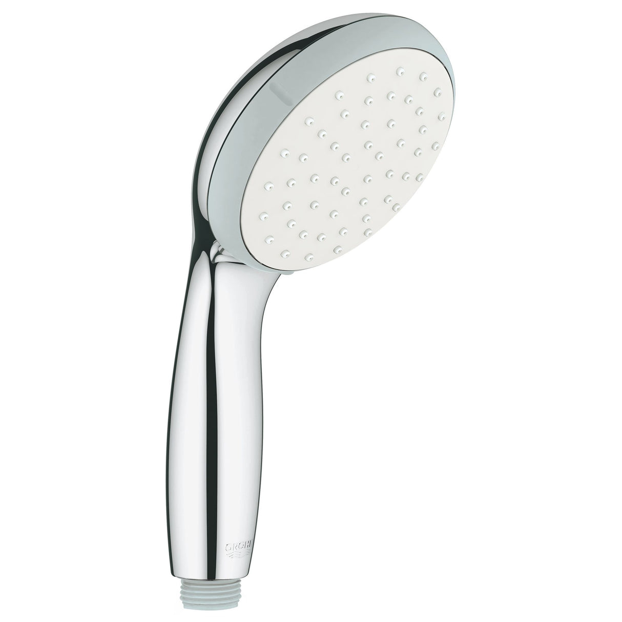 Douchette Grohe, pommeau de douche chromé, couleur argent.