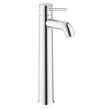 Mitigeur lavabo Grohe, robinet chromé, design moderne, couleur argentée