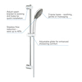 Douchette Grohe, barre de douche réglable, set de douche couleur chrome.