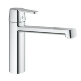 Mitigeur cuisine Grohe moderne couleur chrome, robinet design monocommande.