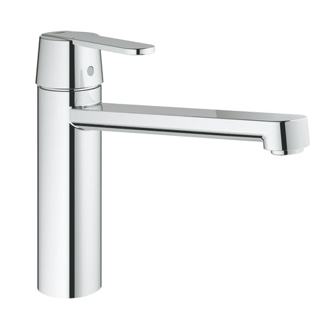 Mitigeur cuisine Grohe moderne couleur chrome, robinet design monocommande.