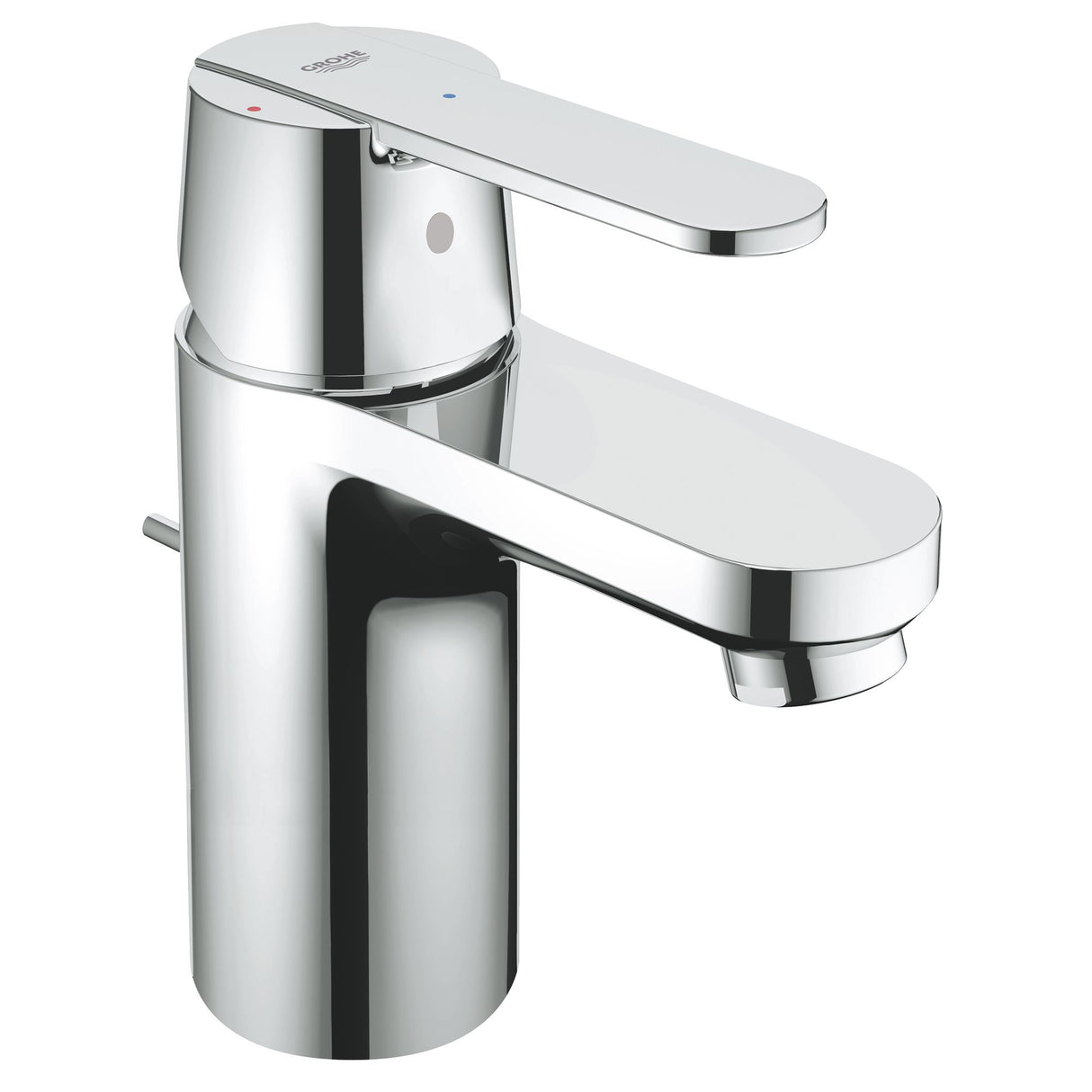 Mitigeur chromé Grohe pour lavabo, robinet de salle de bain, design moderne argenté
