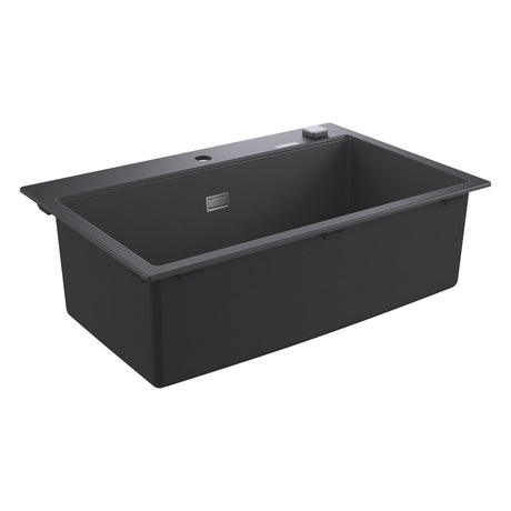 Évier Grohe, évier de cuisine rectangulaire, couleur noir