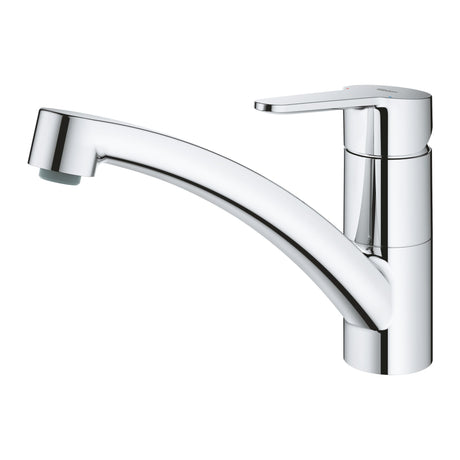 Mitigeur de cuisine Grohe, robinet chromé, design moderne, couleur argentée