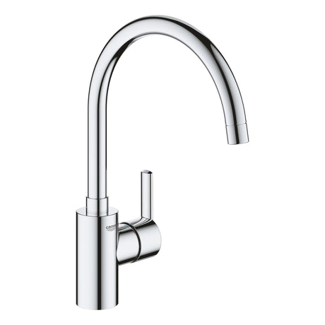 Mitigeur de cuisine Grohe chromé, robinet moderne couleur argent pour évier