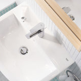 Mitigeur de lavabo chromé Grohe, robinet salle de bain moderne, couleur argentée.