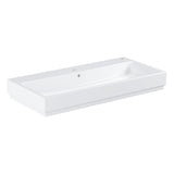 Lavabo Grohe blanc rectangulaire en céramique, design moderne