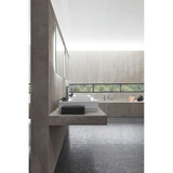 Meuble vasque blanc Marque Catalano, salle de bain moderne, couleur gris béton.