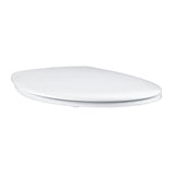 Abattant WC blanc Grohe, siège de toilette en plastique, forme ovale, salle de bain.