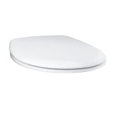Abattant WC Grohe blanc, accessoire sanitaire en plastique, forme ovale.