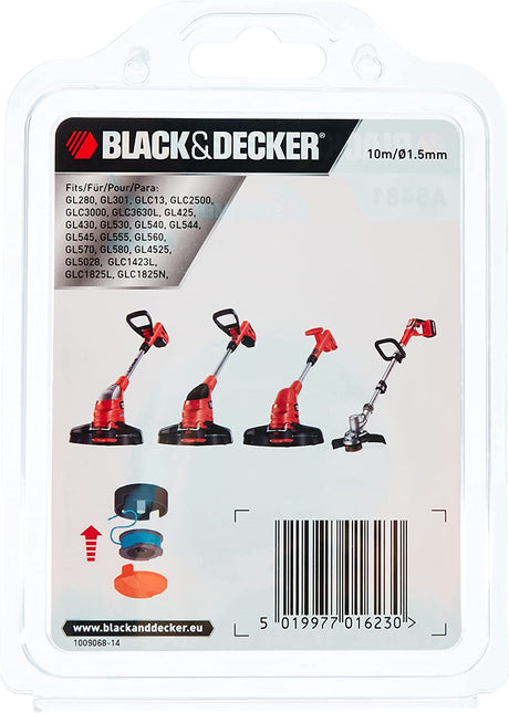Bobine de fil de rechange Black & Decker pour coupe-bordure, couleur bleue