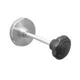 Butée de porte murale Facom, acier inoxydable et embout caoutchouc noir.