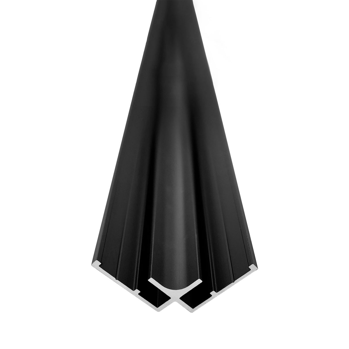 Profilé aluminium noir, marque Diff, type angle pour LED, finition noire élégante