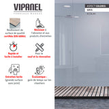Panneau mural VIPANEL, type panneau mural, couleur gris, installation facile et résistante.