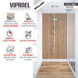 Panneau mural Vipanel, type panneau mural salle de bain, couleur aspect bois peuplier, finition brillante.