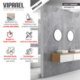 Panneau mural Vipanel, type revêtement mural, couleur anthracite aspect Aragon, brillant.