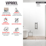 Panneau mural VIPANEL blanc, revêtement mural pour salle de bain, aspect blanc moderne.