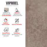 Panneau mural VIPANEL, effet pierre, couleur marron, revêtement mural décoratif.