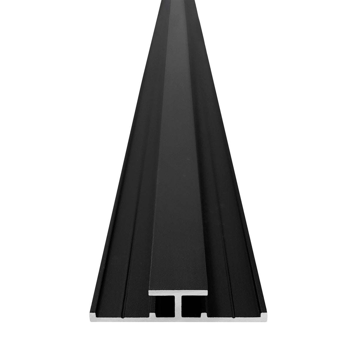 Profilé aluminium noir, marque Volution, accessoire de finition pour panneaux