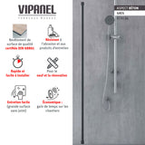 Panneau mural VIPANEL aspect béton gris, produit type panneau mural, couleur grise.