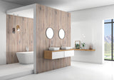 VIPANEL panneau mural décoratif, type bois chêne, couleur mat perle, pour salle de bain