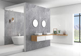 Panneau mural salle de bain Vipanel, couleur Aragon anthracite, finition brillante.