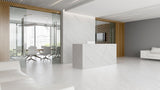 Vipanel panneau mural salon, type mat perle, couleur marbre classico, installation moderne.