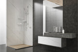 Paroi de douche Vipanel, type panneau mural, couleur mat perle, aspect marbre classico.
