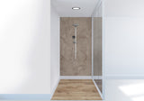 Douche niche VIPANEL, panneau mural couleur Marbre Emperador, aspect velours.