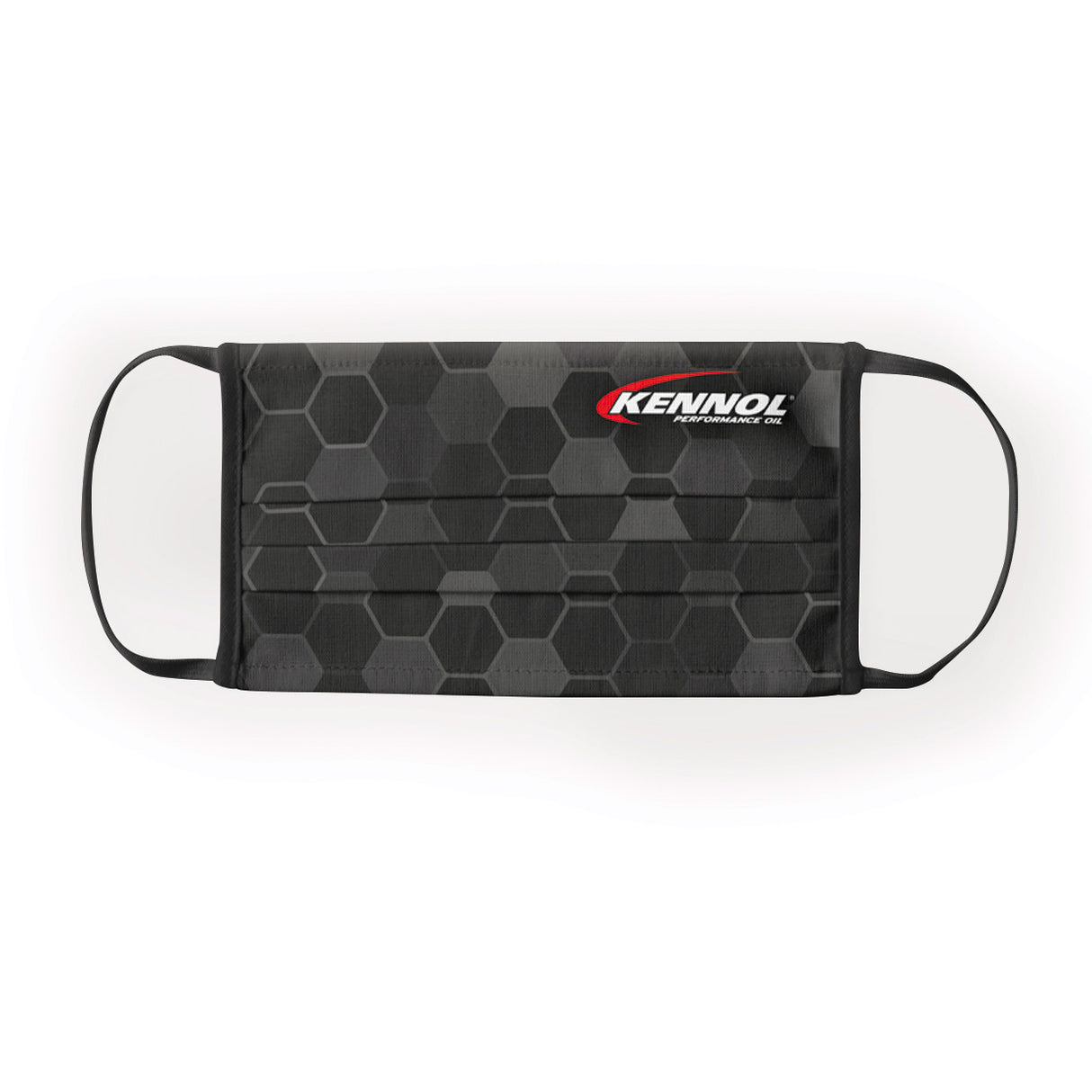 Masque noir Kennol, masque de protection, motif hexagonal, couleur noire.