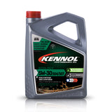 Bidon gris d’huile moteur KENNOL Ecology 5W-30, produit de couleur grise, étiquette noire et verte.