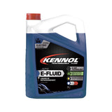 Bidon bleu Kennol de liquide de refroidissement E-Fluid pour véhicules électriques.