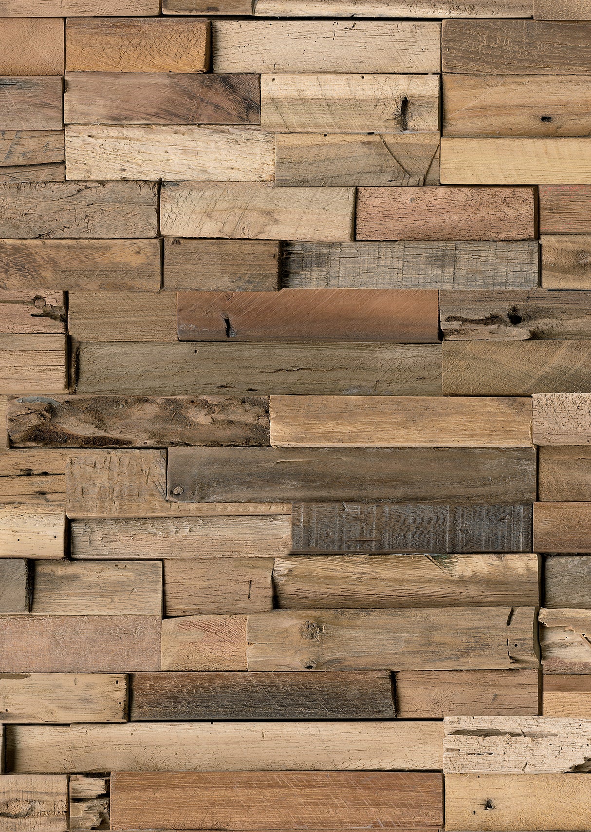 Panneau mural marque Mat Perle, type bois acajou, couleur marron naturel