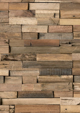 Panneau mural marque Mat Perle, type bois acajou, couleur marron naturel