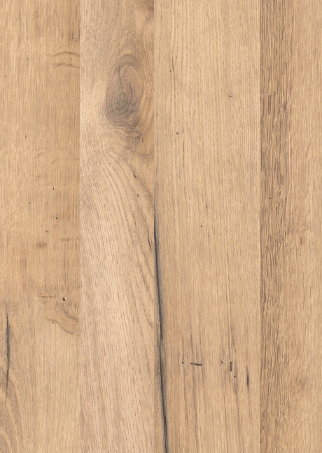 Détail du sol stratifié WOD12P, marque Mat Perle, type bois d'érable, couleur beige clair.