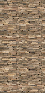 Panneau mural Matperle en bois acajou, couleur brun naturel, effet relief décoratif.