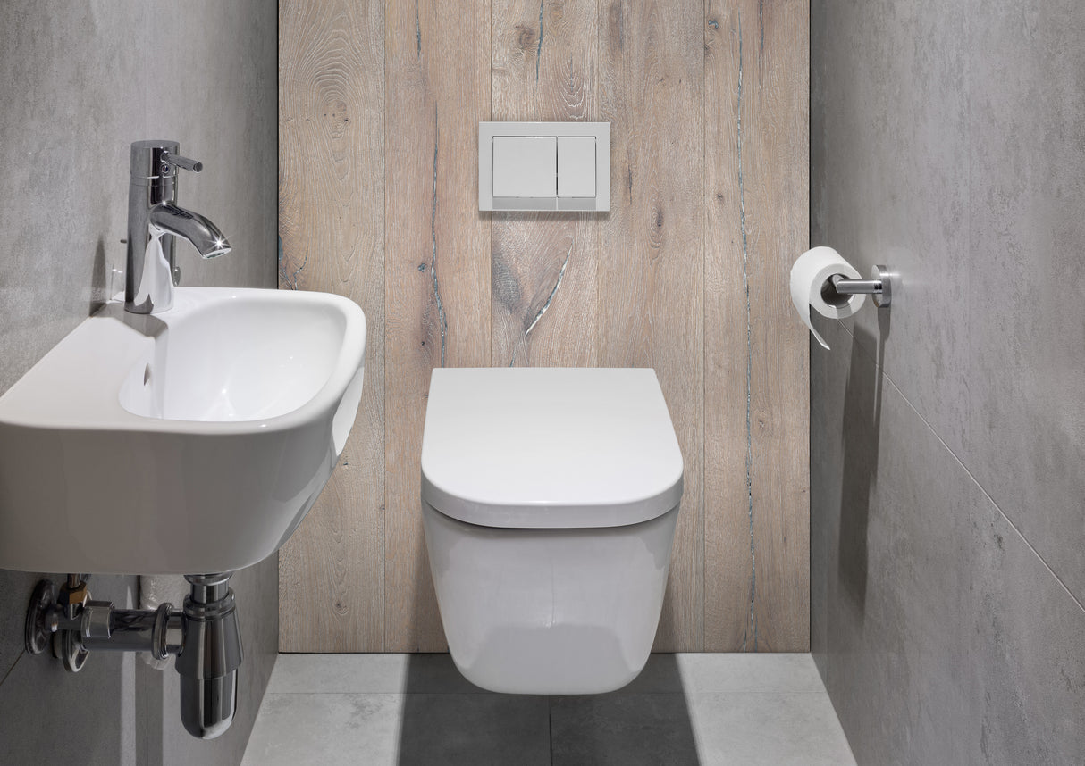 Toilette suspendue grise Vipanel, WC moderne couleur gris, marque Vipanel.