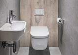 Toilette suspendue grise Vipanel, WC moderne couleur gris, marque Vipanel.